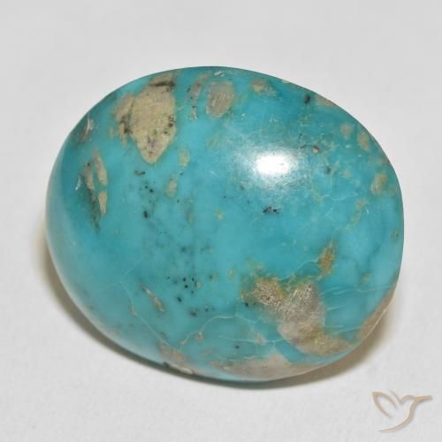 Turquoise Vert bleuâtre naturelle ovale, 82.19 ct, Opaque
