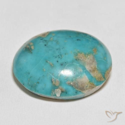 Turquoise Vert bleuâtre naturelle ovale, 82.19 ct, Opaque