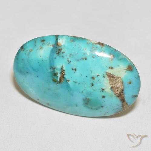 Turquoise Vert bleuâtre naturelle ovale, 58.82 ct, Opaque