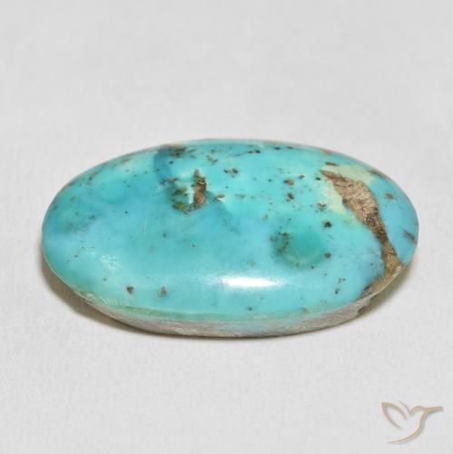 Turquoise Vert bleuâtre naturelle ovale, 58.82 ct, Opaque