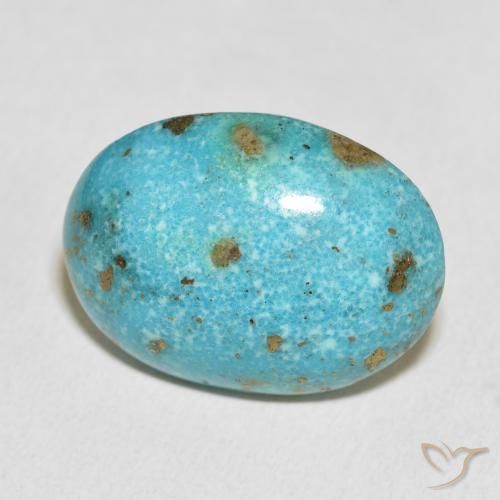 Turquoise Bleu vert naturelle ovale, 27.71 ct, Opaque