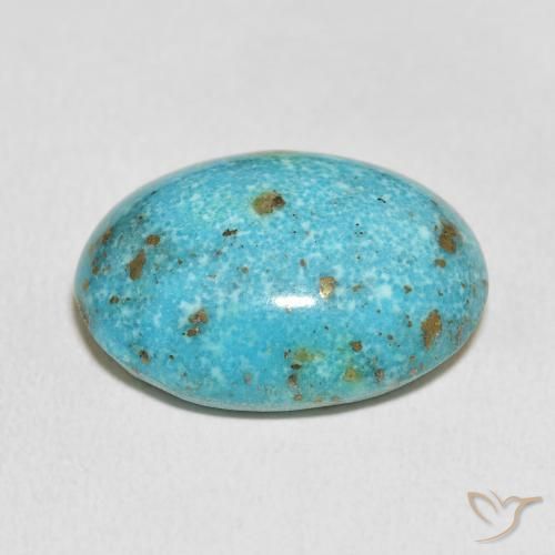 Turquoise Bleu vert naturelle ovale, 27.71 ct, Opaque