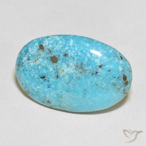 Turquoise Bleu verdâtre naturelle ovale, 27.38 ct, Opaque