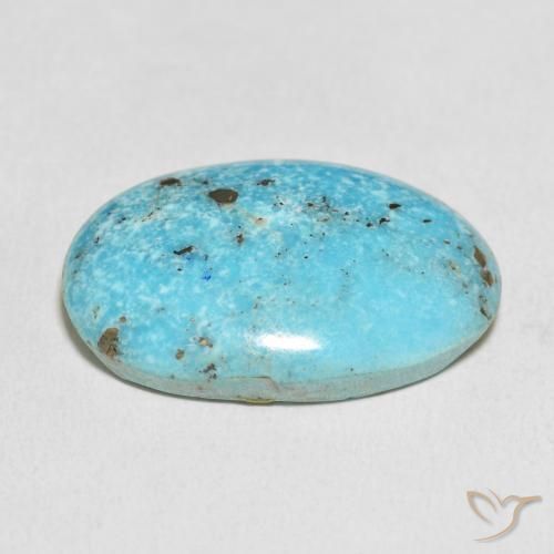 Turquoise Bleu verdâtre naturelle ovale, 27.38 ct, Opaque