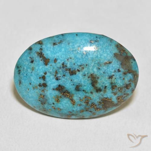 23.62ct Naturel Bleu vert Turquoise, ovale, Opaque