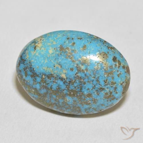 Turquoise Bleu verdâtre naturelle ovale, 31.32 ct, Opaque