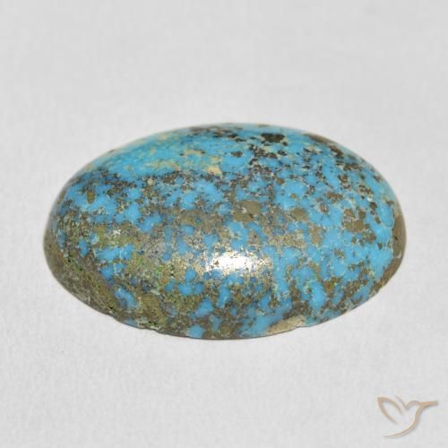Turquoise Bleu verdâtre naturelle ovale, 31.32 ct, Opaque