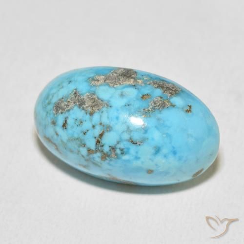 Turquoise Bleu verdâtre naturelle ovale, 21.31 ct, Opaque