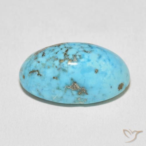 Turquoise Bleu verdâtre naturelle ovale, 21.31 ct, Opaque