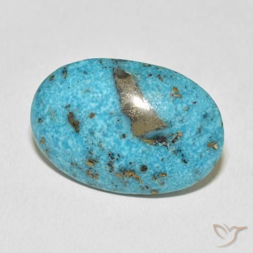 Turquoise Bleu verdâtre naturelle ovale, 23.63 ct, Opaque