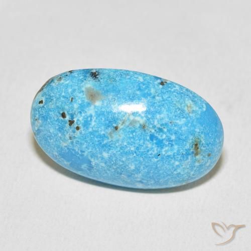 Turquoise Sarcelle naturelle ovale, 17.65 ct, Opaque