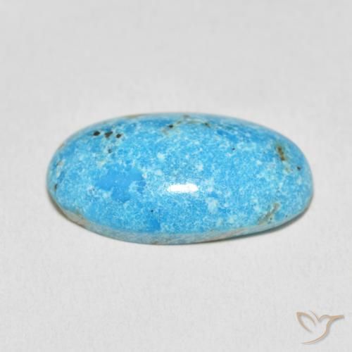 Turquoise Sarcelle naturelle ovale, 17.65 ct, Opaque