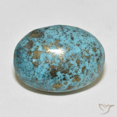 38.54ct Naturel Bleu verdâtre moyen Turquoise, ovale, Opaque