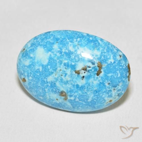 Turquoise Bleu verdâtre naturelle ovale, 27.18 ct, Opaque