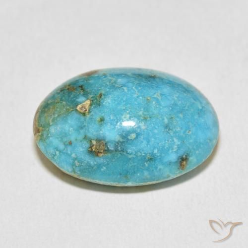 Turquoise Bleu vert naturelle ovale, 23.95 ct, Opaque