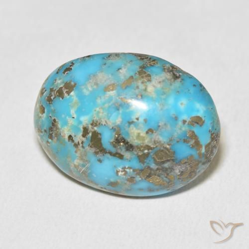 Turquoise Bleu verdâtre naturelle ovale, 29.61 ct, Opaque