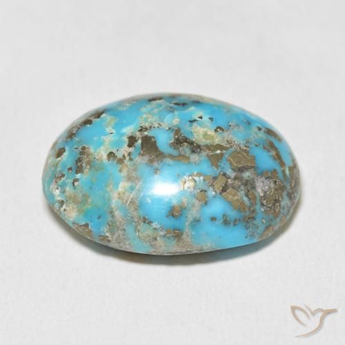 Turquoise Bleu verdâtre naturelle ovale, 29.61 ct, Opaque