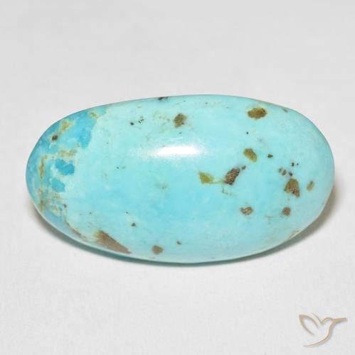 45.70ct Naturel Bleu verdâtre moyen Turquoise, ovale, Opaque