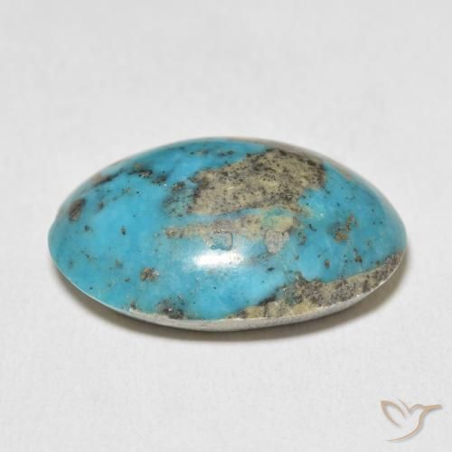 Turquoise Vert bleu naturelle ovale, 27.39 ct, Opaque