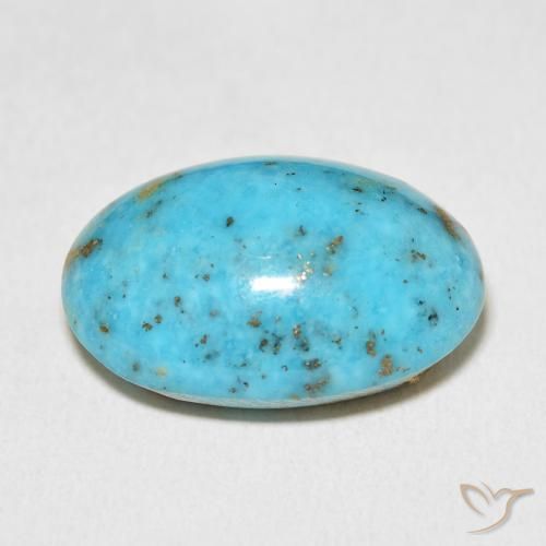 Turquoise Vert bleuâtre naturelle ovale, 26.64 ct, Opaque