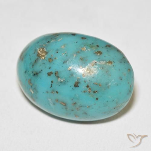 Turquoise Vert bleuâtre naturelle ovale, 31.22 ct, Opaque