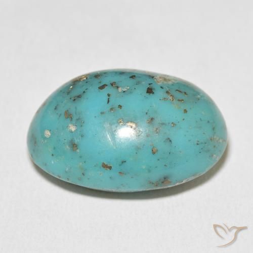 Turquoise Vert bleuâtre naturelle ovale, 31.22 ct, Opaque