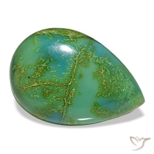 Turquoise multicolore naturelle en forme de poire, 12,52 ct, opaque