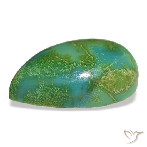 Turquoise multicolore naturelle en forme de poire, 12,52 ct, opaque
