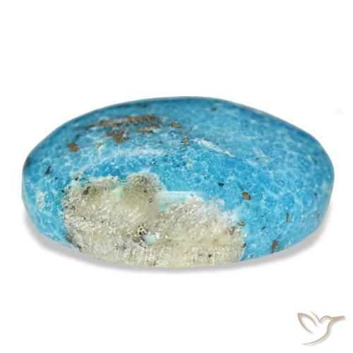 Turquoise turquoise naturelle coupe ovale, 20,57 ct, opaque