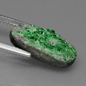 Uvarovite Grenat Drusy Vert naturelle Forme fantaisie, 7.39 ct, Opaque