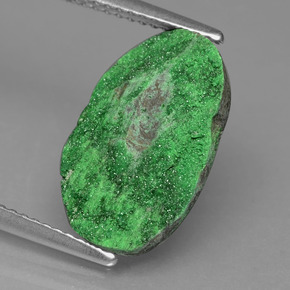 Uvarovite Grenat Drusy Vert foncé naturelle Fantaisie, 5.69 ct, Opaque
