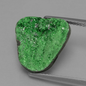 Uvarovite Grenat Drusy Deep Earthy Green naturelle Fantaisie, 9.00 ct, Opaque