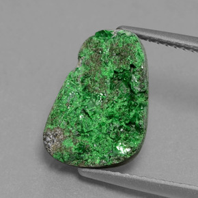 Uvarovite Grenat Drusy Vert foncé naturelle Fantaisie, 4.97 ct, Opaque