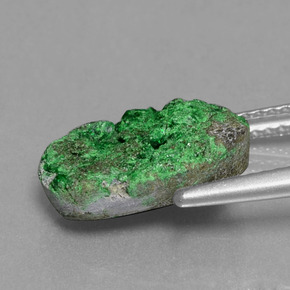 Uvarovite Grenat Drusy Vert foncé naturelle Fantaisie, 4.97 ct, Opaque