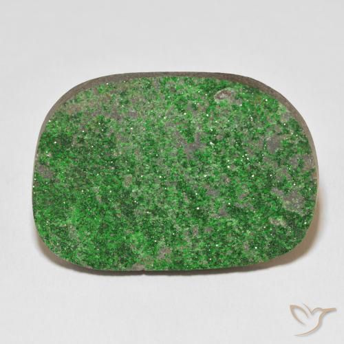 55.46ct Naturel Vert intense Uvarovite Grenat Drusy, Fantaisie, Opaque