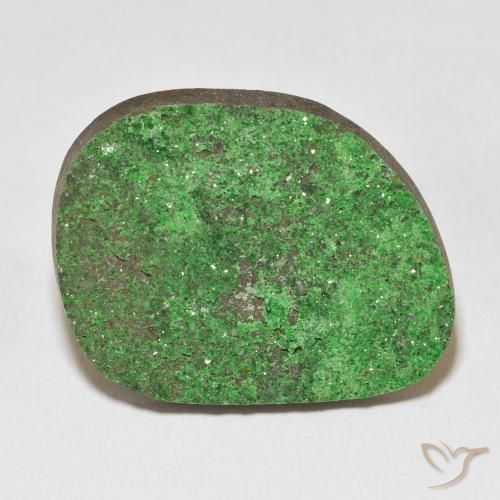 49.54ct Naturel Vert clair Uvarovite Grenat Drusy, Fantaisie, Opaque