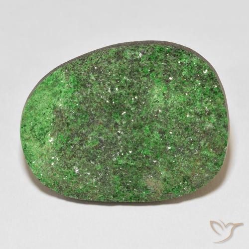 47.54ct Naturel Vert moyen Uvarovite Grenat Drusy, Fantaisie, Opaque