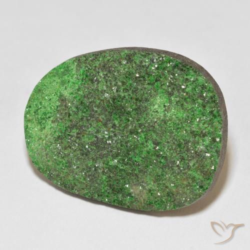 Uvarovite Grenat Drusy Vert moyen naturelle Fantaisie, 47.54 ct, Opaque
