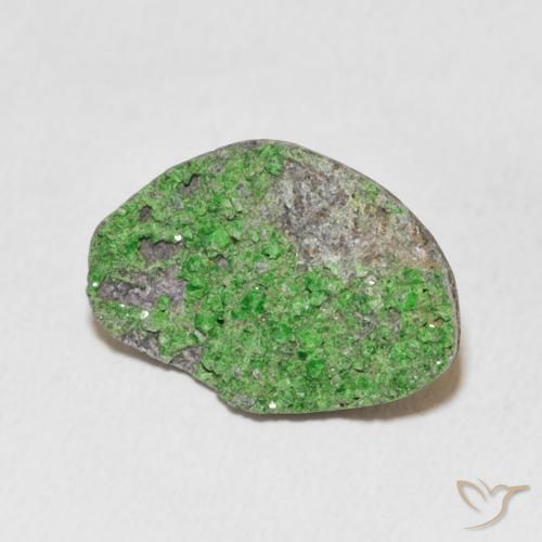 Uvarovite Grenat Drusy Vert Électrique naturelle Fantaisie, 10.37 ct, Opaque