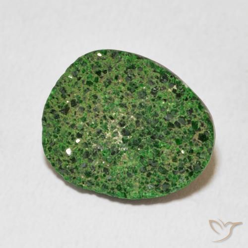 Uvarovite Grenat Drusy Deep Earthy Green naturelle Fantaisie, 7.35 ct, Opaque