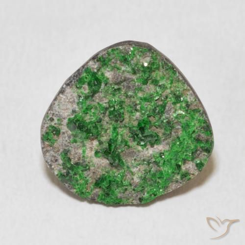 9.44ct Naturel Deep Earthy Green Uvarovite Grenat Drusy, Fantaisie, Opaque