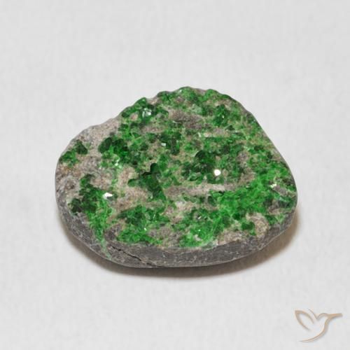 Uvarovite Grenat Drusy Deep Earthy Green naturelle Fantaisie, 9.44 ct, Opaque