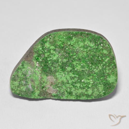 59.54ct Naturel Vert citron Uvarovite Grenat Drusy, Fantaisie, Opaque