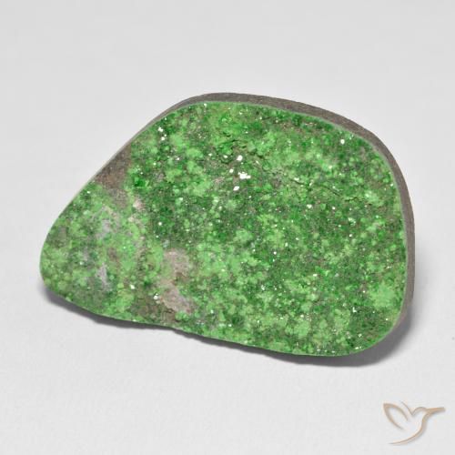 Uvarovite Grenat Drusy Vert citron naturelle Fantaisie, 59.54 ct, Opaque
