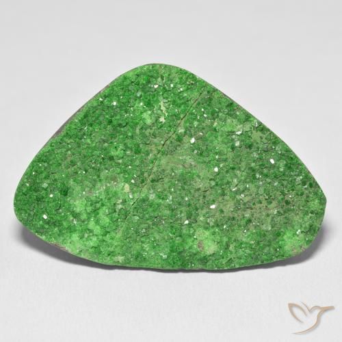 74.64ct Naturel Vert Uvarovite Grenat Drusy, Fantaisie, Opaque