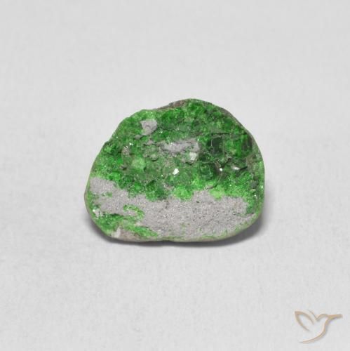 5.25ct Naturel Vert moyen Uvarovite Grenat Drusy, Fantaisie, Opaque