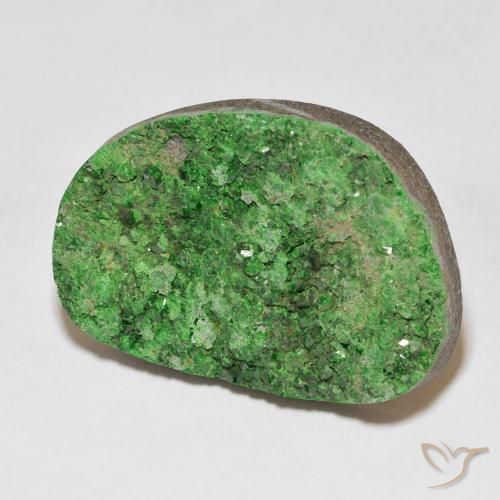 Uvarovite Grenat Drusy Vert moyen naturelle Fantaisie, 46.78 ct, Opaque