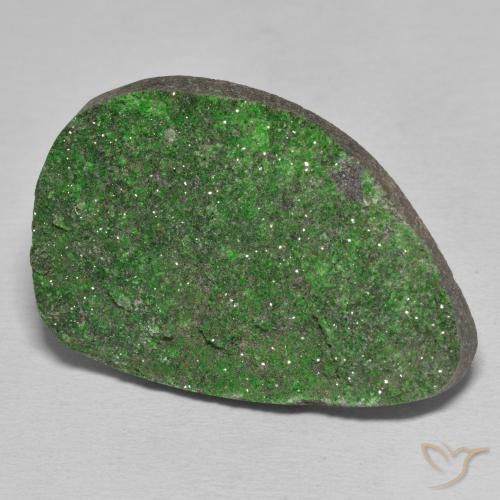 Uvarovite Grenat Drusy Vert pin naturelle Fantaisie, 52.11 ct, Opaque