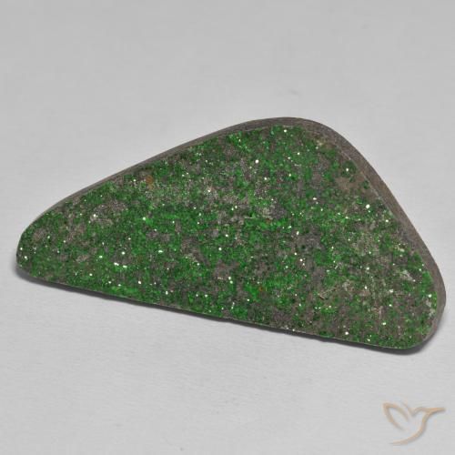 Uvarovite Grenat Drusy Vert foncé naturelle Fantaisie, 58.67 ct, Opaque