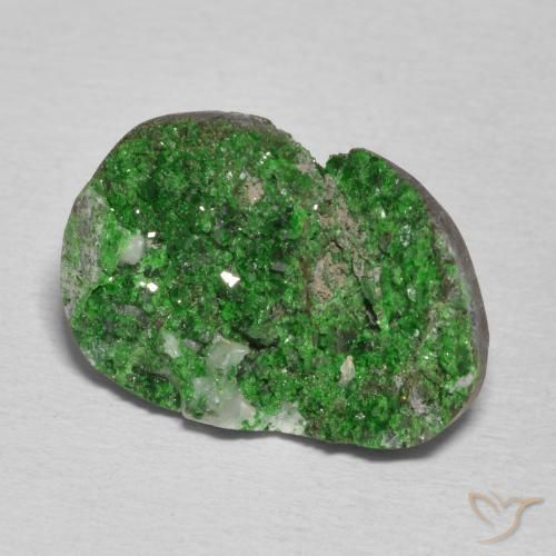 Uvarovite Grenat Drusy Vert pin naturelle Fantaisie, 11.04 ct, Opaque
